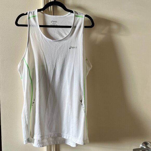 White ASICS singlet tank - Picture 1 of 5